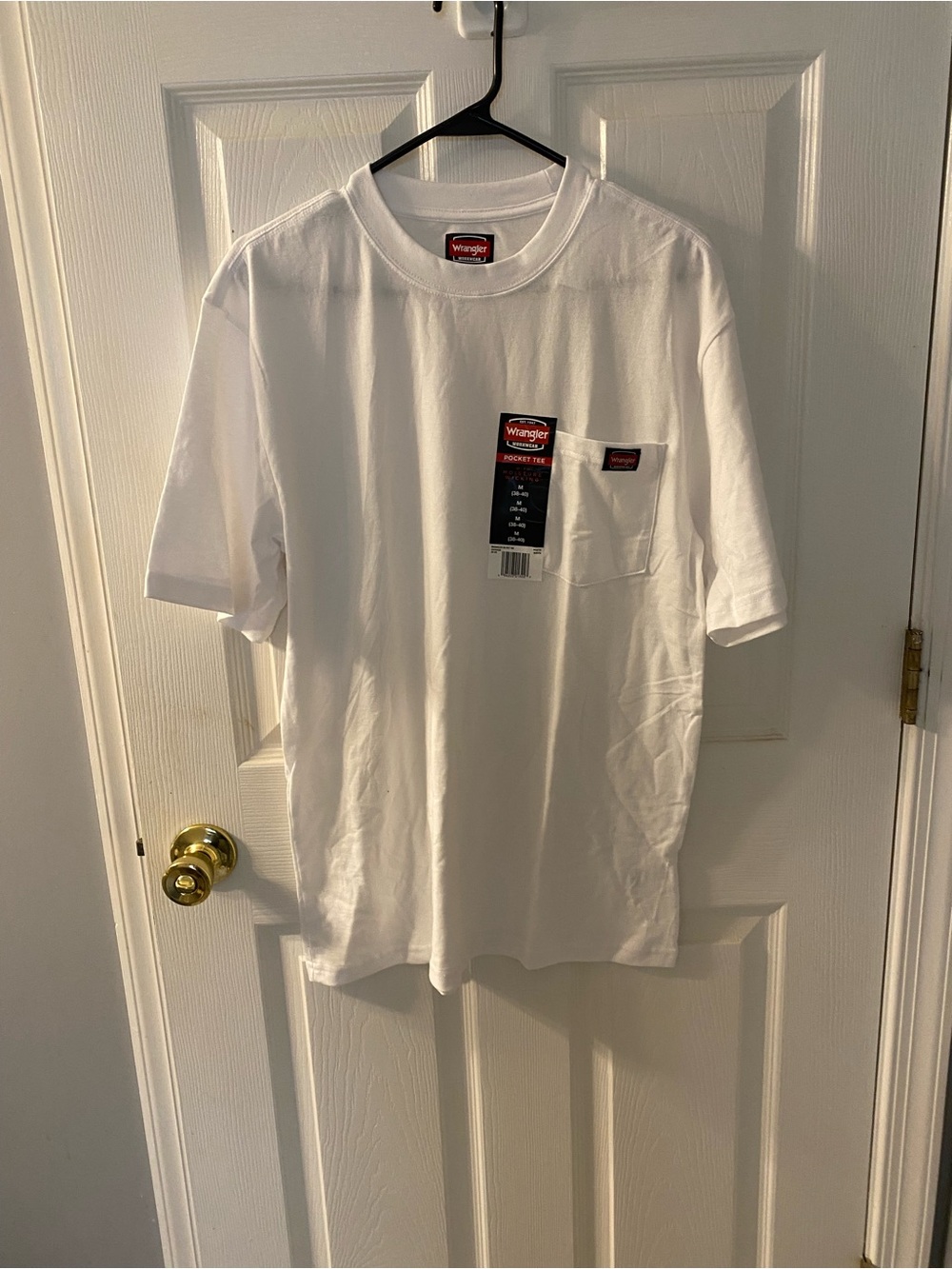 (2) Wrangler Short-Sleeve Pocket T-Shirt in White amd black